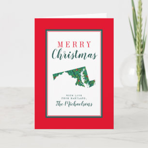 Tarjeta Feliz Navidad desde Maryland