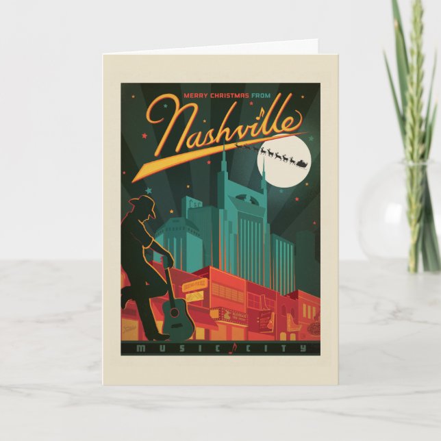 Tarjeta Feliz Navidad desde Nashville (Anverso)