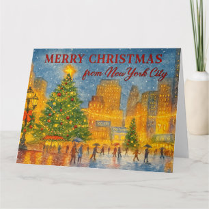 Tarjeta Feliz Navidad desde Nueva York