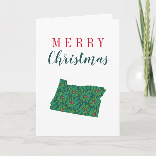 Tarjeta Feliz Navidad desde Oregón (Anverso)