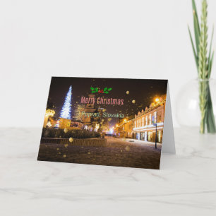 Tarjeta Feliz Navidad desde Poprad, Eslovaquia