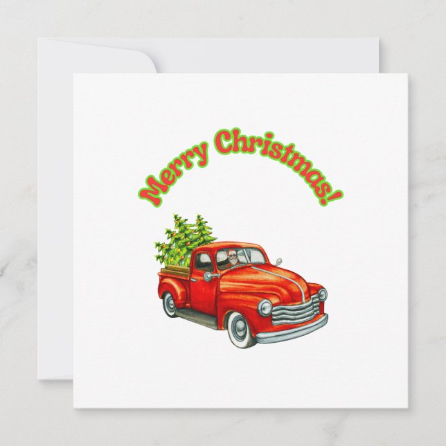 Tarjeta Feliz Navidad desde Santa Claus (Anverso)