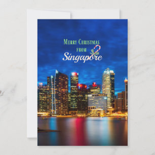 Tarjeta Feliz Navidad desde Singapur