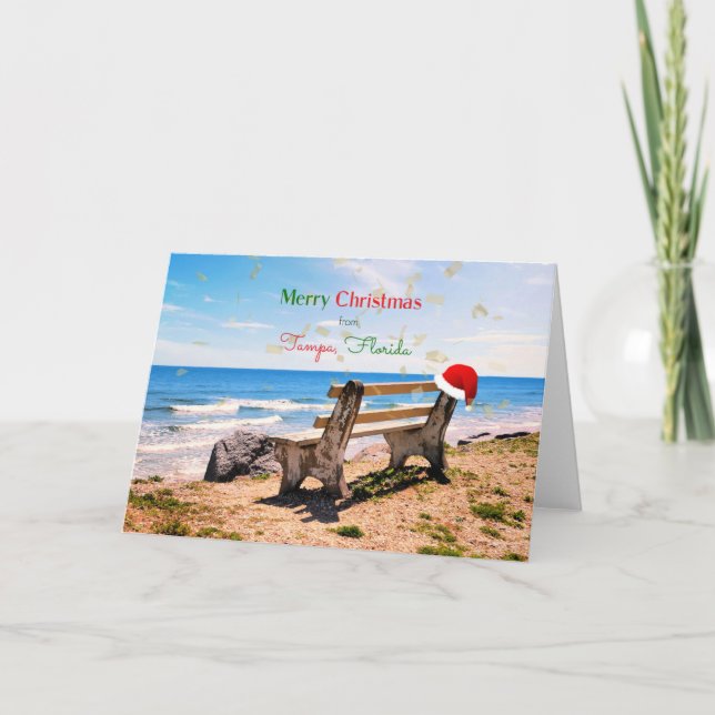 Tarjeta Feliz Navidad desde Tampa, Florida  (Anverso)