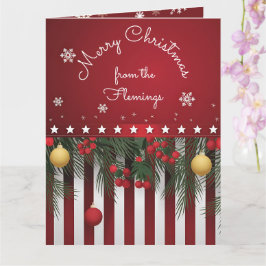 Tarjeta Feliz Navidad desde (tu familia)