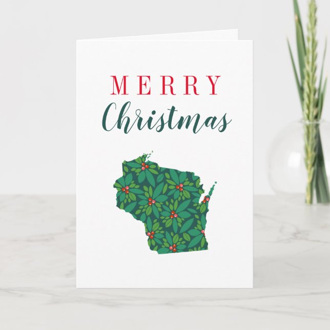 Tarjeta Feliz Navidad desde Wisconsin (Anverso)