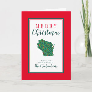 Tarjeta Feliz Navidad desde Wisconsin