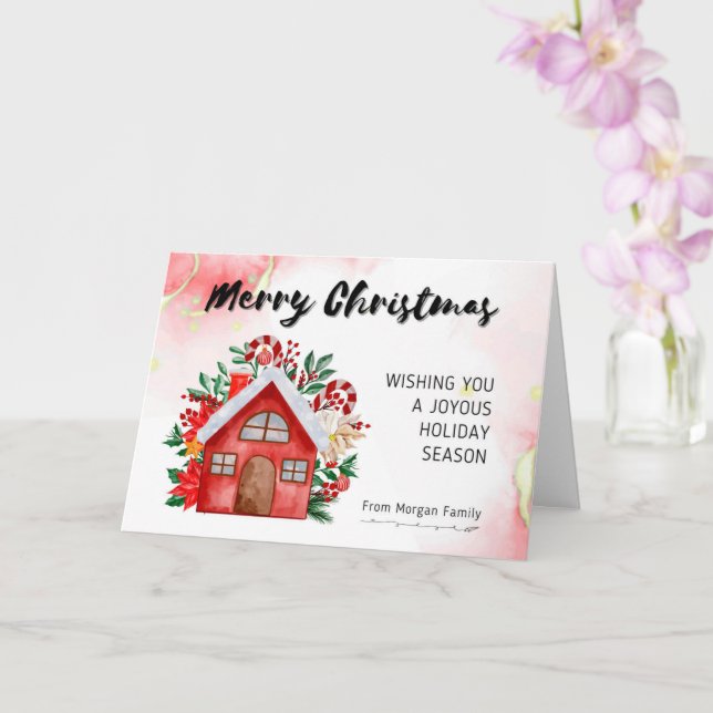 Tarjeta Feliz Navidad deseándote un gozo (Orquídea)