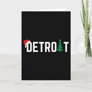 Tarjeta Feliz Navidad Detroit Felices Fiestas Michigan Sa