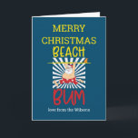 Tarjeta Feliz Navidad Diversión de Verano Vago de la Playa<br><div class="desc">¡Hola!</div>