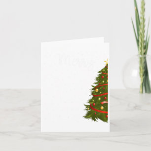 Tarjeta Feliz Navidad Divertido juego de parejas de árbol 
