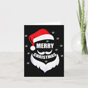Tarjeta Feliz Navidad -divertido Santa Claus Papá Noel Niñ