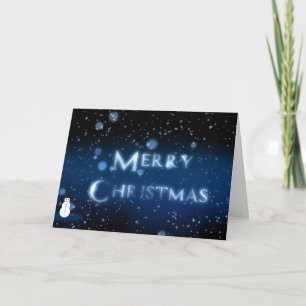 Tarjeta Feliz Navidad, elegantes Navidades de nieve