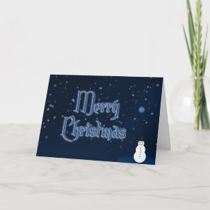 Tarjeta Feliz Navidad, elegantes Navidades de nieve