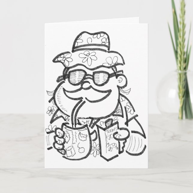 Tarjeta Feliz Navidad en julio (Anverso)