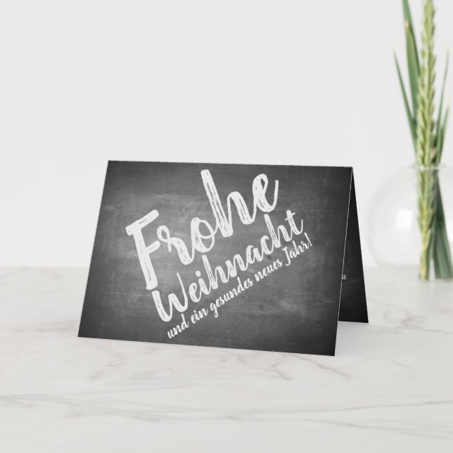 Tarjeta Feliz Navidad en la pizarra (Anverso)