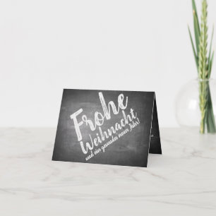 Tarjeta Feliz Navidad en la pizarra