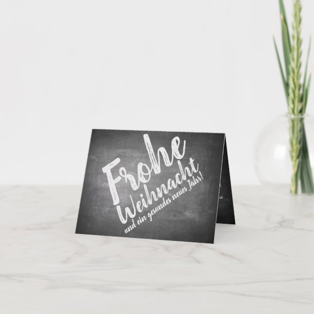 Tarjeta Feliz Navidad en la pizarra (Anverso)