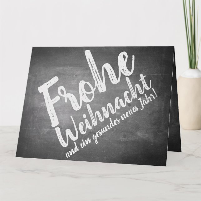 Tarjeta Feliz Navidad en la pizarra (Anverso)