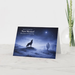 Tarjeta Feliz Navidad en Nuevo México, Fiestas Coyote Estr