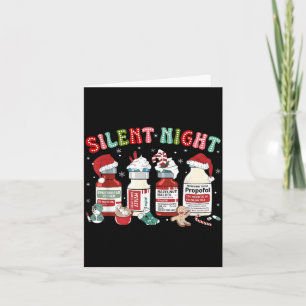 Tarjeta Feliz Navidad Enfermera Uci Santa Propofol Silenci