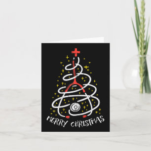 Tarjeta Feliz Navidad Enfermera Xmas Top de Matorral Mujer