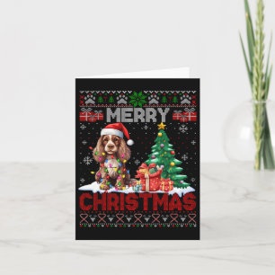 Tarjeta Feliz Navidad Er Spaniel Perro Amantes de Nochebue