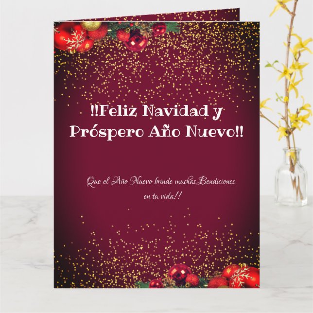 Tarjeta Feliz Navidad Español