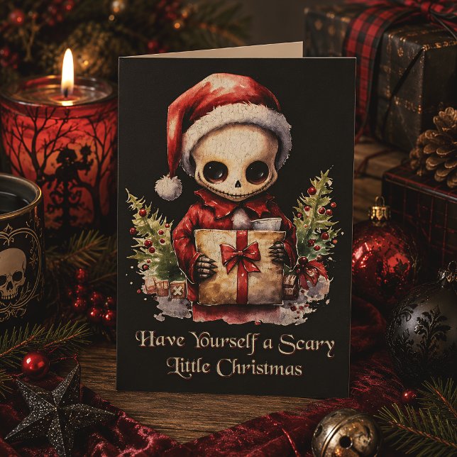 Tarjeta Feliz Navidad Espeluznante Gótico (Subido por el creador)
