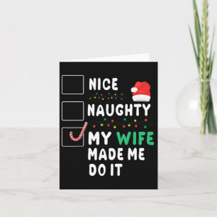 Tarjeta Feliz Navidad Esposo Naughty Mi Esposa Hizo