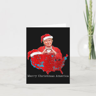 Tarjeta Feliz Navidad Estados Unidos Donald Trump Nochebue