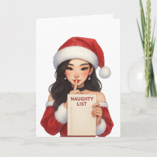 Tarjeta Feliz Navidad estás en mi lista de traviesos
