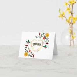 Tarjeta Feliz Navidad estilizado moda navideño