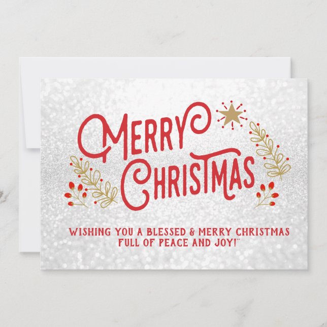 Tarjeta Feliz Navidad, estilo vintage (Anverso)