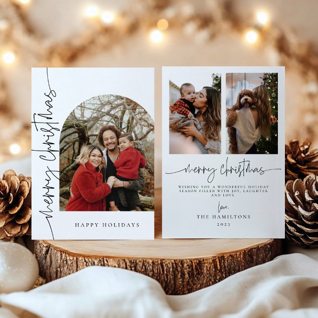 Tarjeta Feliz Navidad Familia Minimalista 2024 (Subido por el creador)