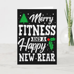 Tarjeta Feliz Navidad Fitness Feliz Año Nuevo Entrenamient