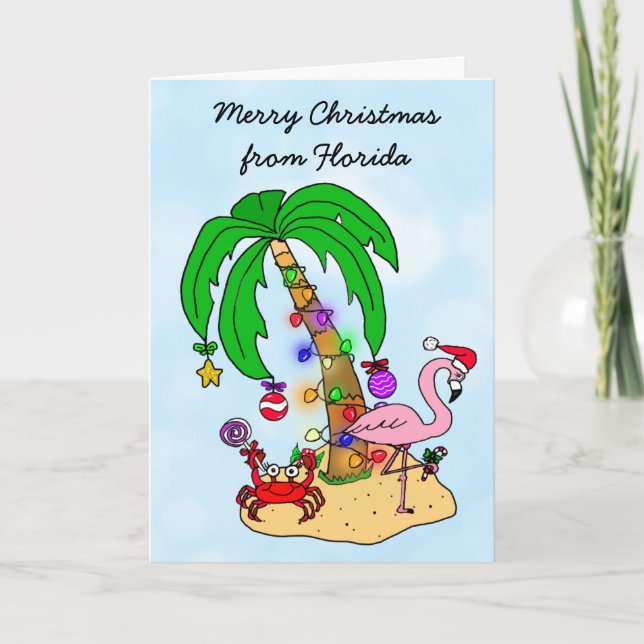 Tarjeta Feliz Navidad Florida Humor (Anverso)