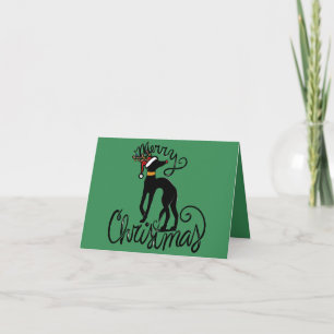 Tarjeta Feliz Navidad Galgo