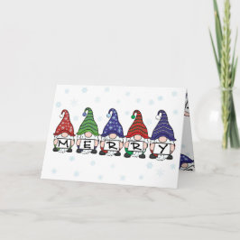 Tarjeta Feliz Navidad Gnomes