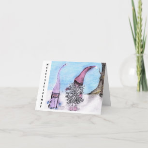 Tarjeta Feliz Navidad Gnomes