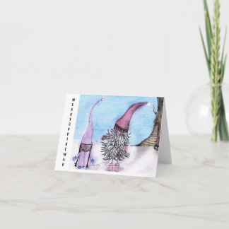 Tarjeta Feliz Navidad Gnomes