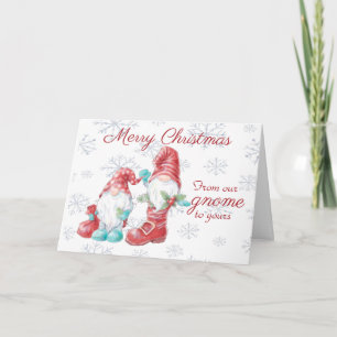 Tarjeta Feliz Navidad Gnomes Diversión
