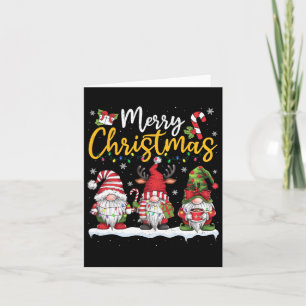 Tarjeta Feliz Navidad Gnomes Lover Xmas Familiares Hombres