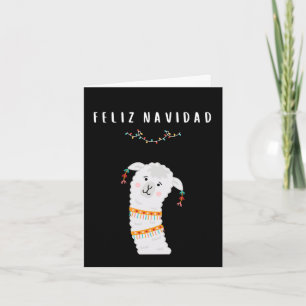 Tarjeta Feliz Navidad graciosa llama a Navidades españoles