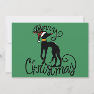 Tarjeta Feliz Navidad Greyhound