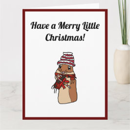 Tarjeta Feliz Navidad Hamster Gerbil Personalizado Mascota