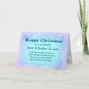 Tarjeta Feliz Navidad Hermana y Cuñado Distancia