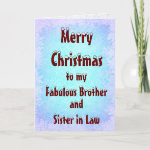 Tarjeta Feliz Navidad Hermano y Cuñado