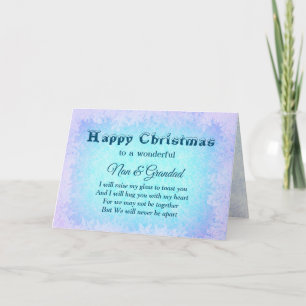 Tarjeta Feliz Navidad Hijo y Nana & Abuelo Distancia