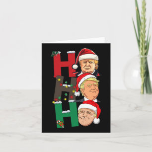 Tarjeta Feliz Navidad Ho Ho Ho Ho Ho Trump Santa Light Nav